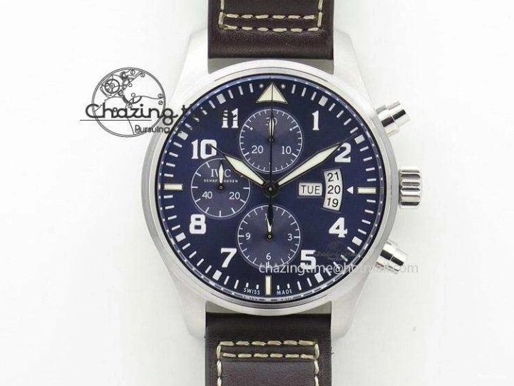 MIROTIME 0414 Pilot Chrono IW377726 ZF 1:1 Best Edition Green Dial on Brown Leather Strap A Trendsetting 7125